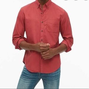 J. Crew Factory Garment-Dyed Oxford Long Sleeves Shirt